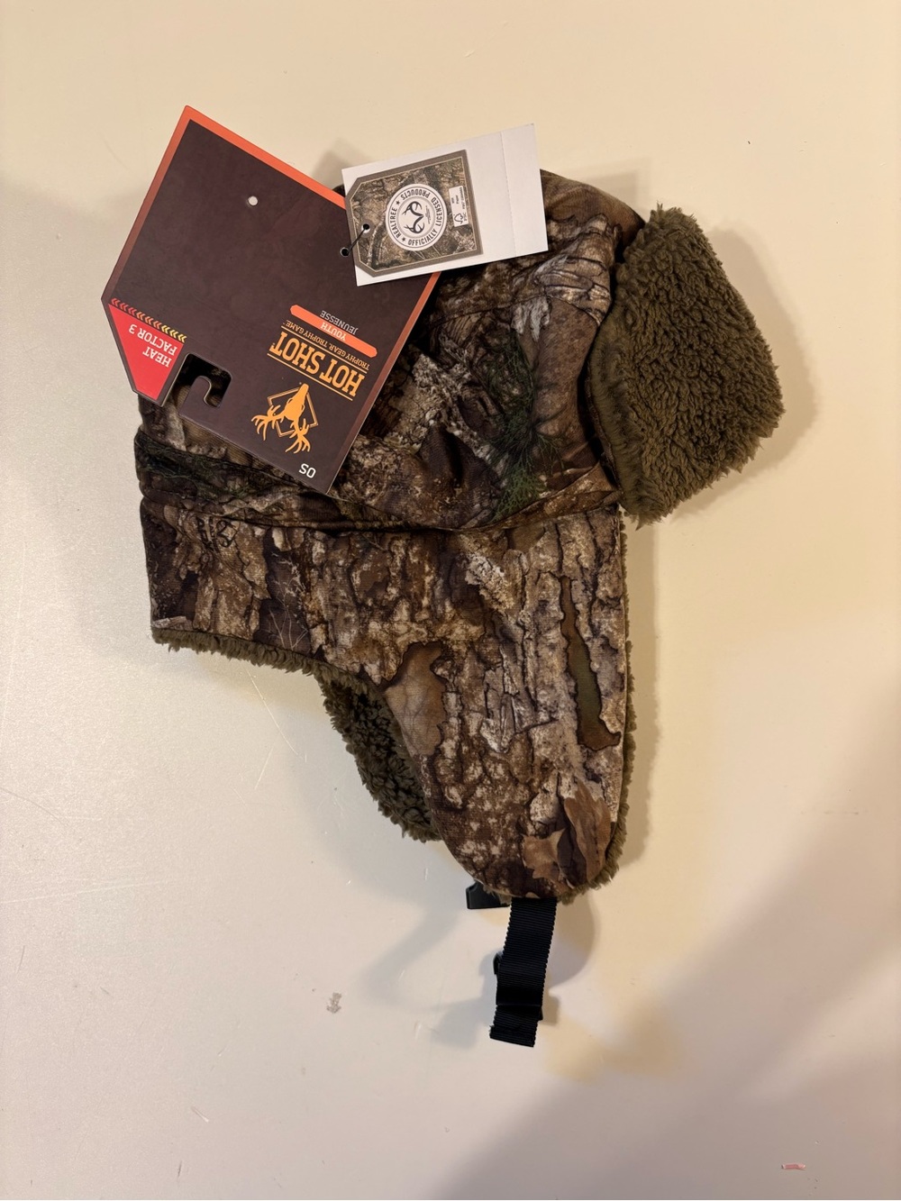Kids Thermal Camo Trapper Hat with Sherpa Lining